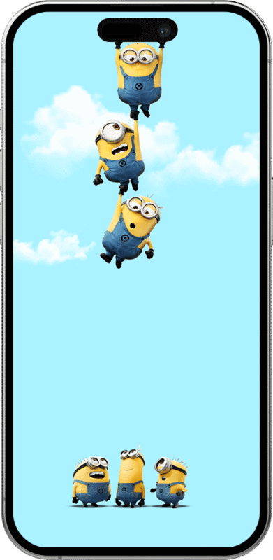 Minion Mobile Wallpaper Minion making fun with Dynamic Island