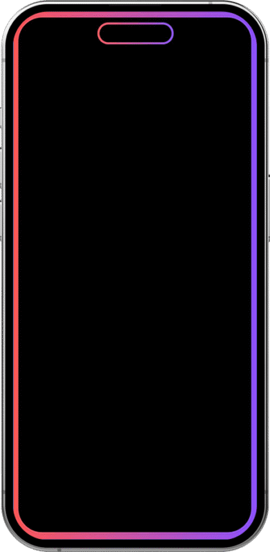iPhone Outline Wallpaper Gradient neon like outline in Dynamic Island and iPhones screen