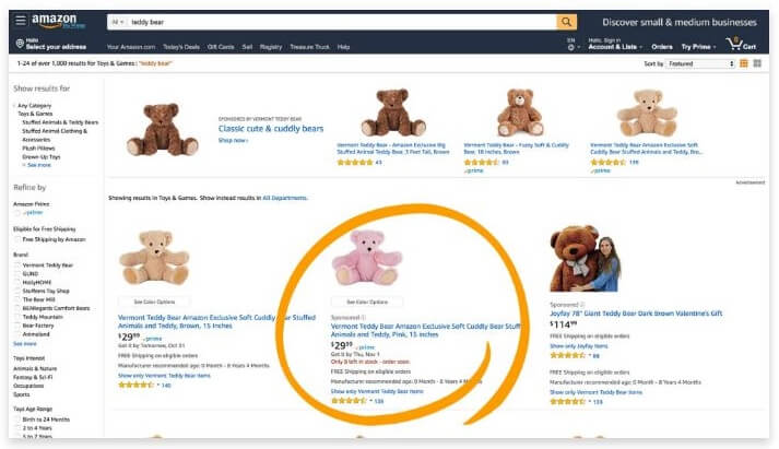 A sponsored product advertisement on Amazon